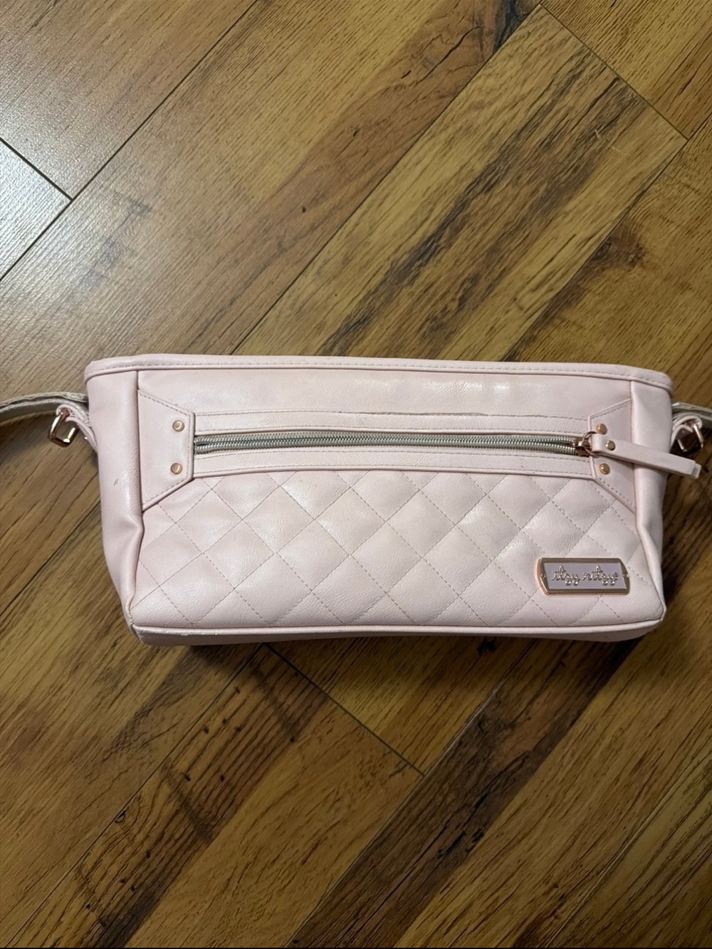 Itzy Ritzy Blush Pink Leather Stroller Caddy